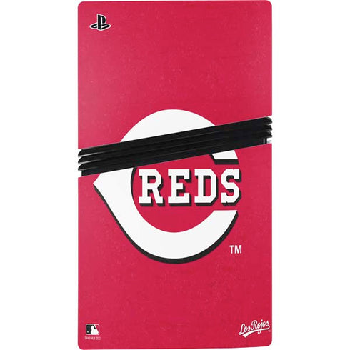 MLB Cincinnati Reds - Solid Distressed PS5 Pro Disk Bundle  Skin